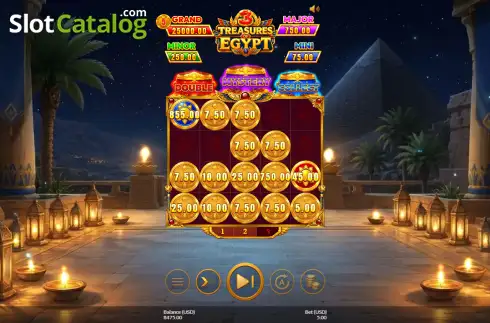 Скрин3. 3 Treasures of Egypt: Hold and Win слот
