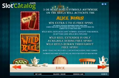 Скрин6. Alice Adventure слот