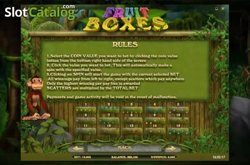 Скрин5. Fruit Boxes слот