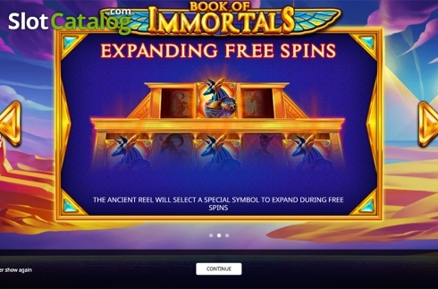 Скрин3. Book of Immortals слот