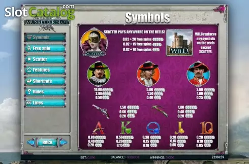 Скрин6. Musketeer Slot слот