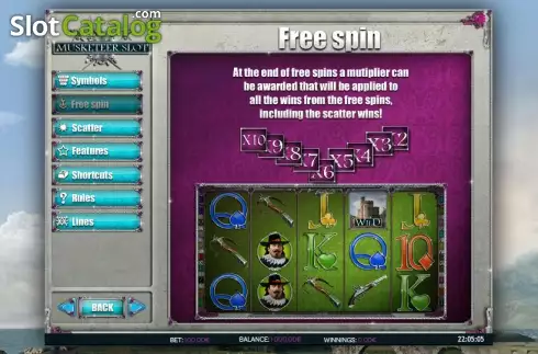 Скрин7. Musketeer Slot слот
