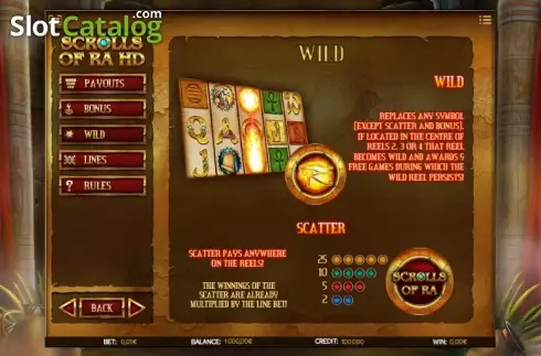 Скрин9. Scrolls of RA слот