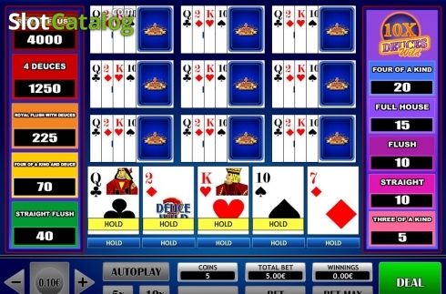 Скрин4. 10x Deuce Wild Poker слот