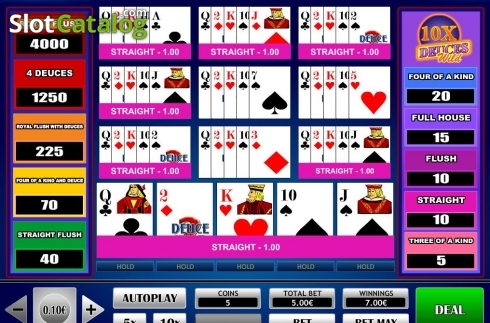 Скрин5. 10x Deuce Wild Poker слот