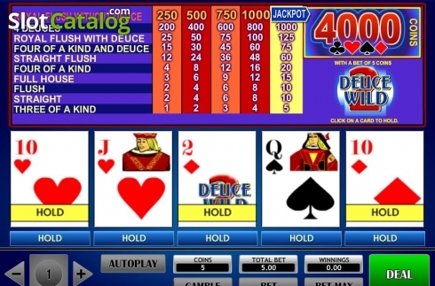 Скрин3. 2 Deuce Wild Poker слот