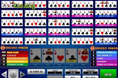 Скрин3. 25x Deuces Poker слот