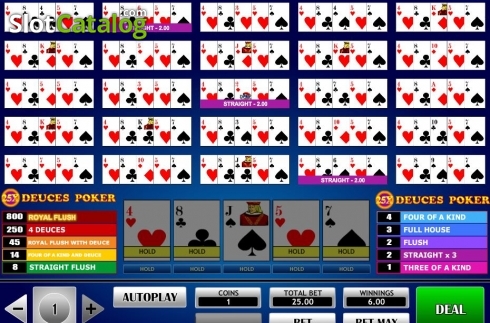 Скрин5. 25x Deuces Poker слот