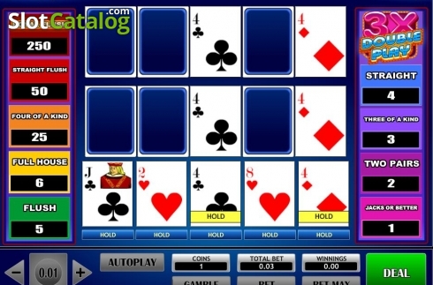 Скрин2. 3x Double Play Poker слот