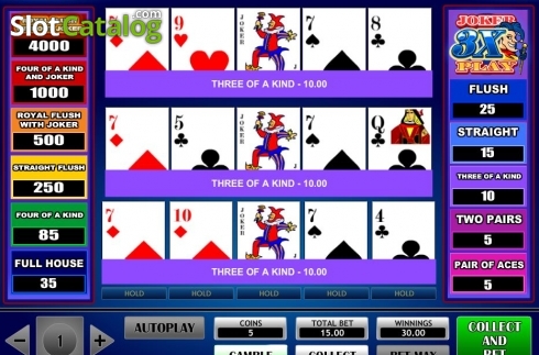 Скрин4. 3x Joker Play Poker слот