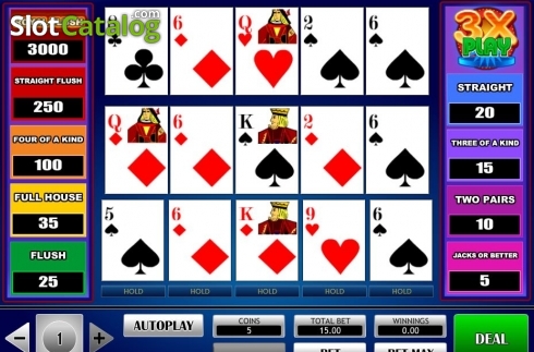Скрин3. 3x Play Poker слот