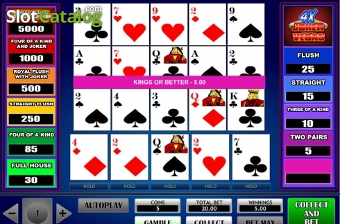 Скрин3. 4x Vegas Joker Poker слот