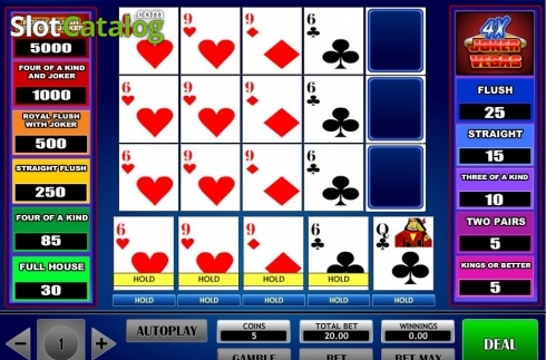 Скрин4. 4x Vegas Joker Poker слот