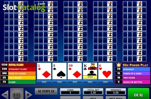 Скрин2. 50x Poker Play Poker слот