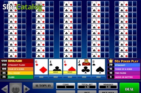 Скрин4. 50x Poker Play Poker слот