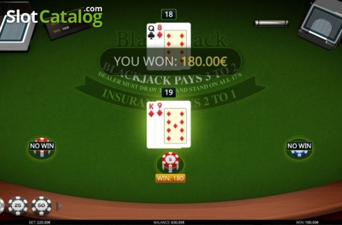 Скрин6. Blackjack MH (iSoftBet) слот