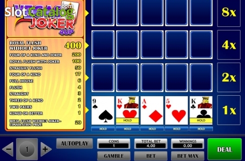 Скрин2. Joker Vegas 4 Up слот