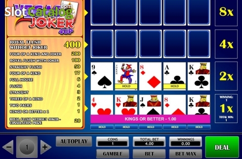 Скрин3. Joker Vegas 4 Up слот