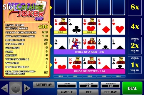 Скрин4. Joker Vegas 4 Up слот