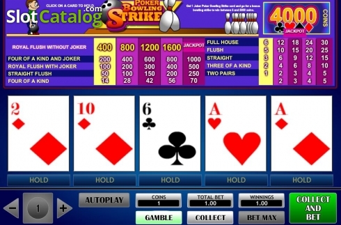 Скрин3. Poker Bowling Strike слот