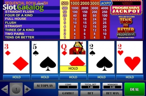 Скрин2. Tens or Better Progressive (iSoftBet) слот