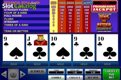 Скрин4. Tens or Better Progressive (iSoftBet) слот