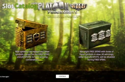 Скрин2. Platoon Wild Progressive слот