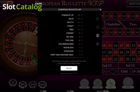 Скрин6. European Roulette VIP (iSoftBet) слот