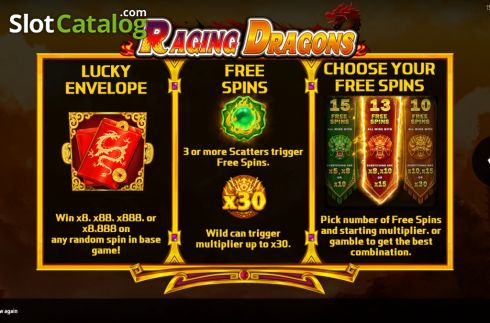 Скрин2. Raging Dragons слот