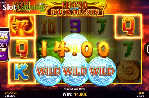 Скрин7. Legend of the Four Beasts слот