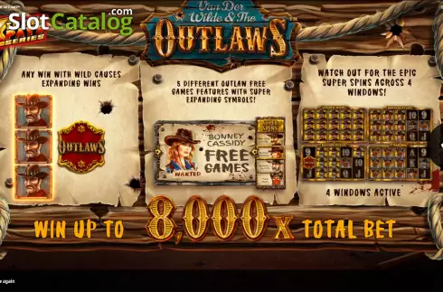 Скрин2. Van Der Wilde and the Outlaws слот