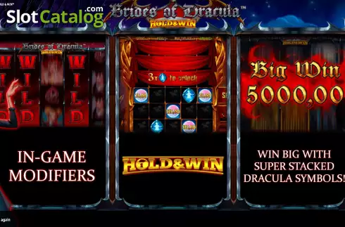 Скрин2. Brides of Dracula Hold and Win слот
