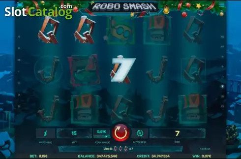 Скрин2. Robo Smash Xmas слот