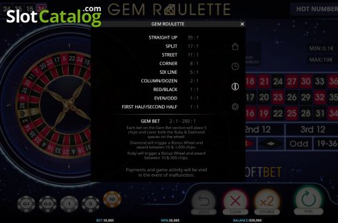 Скрин4. Gem Roulette слот