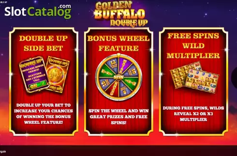 Скрин2. Golden Buffalo Double Up слот