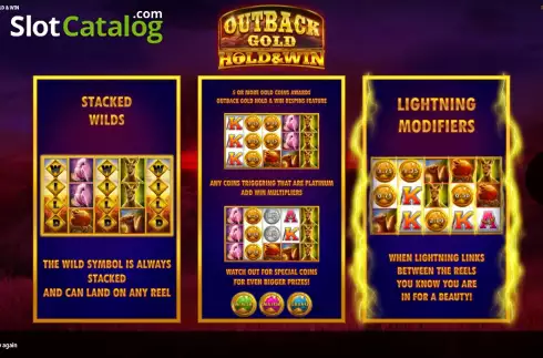 Скрин2. Outback Gold Hold and Win слот