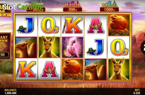Скрин3. Outback Gold Hold and Win слот