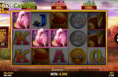 Скрин4. Outback Gold Hold and Win слот