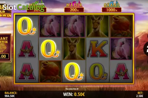 Скрин5. Outback Gold Hold and Win слот