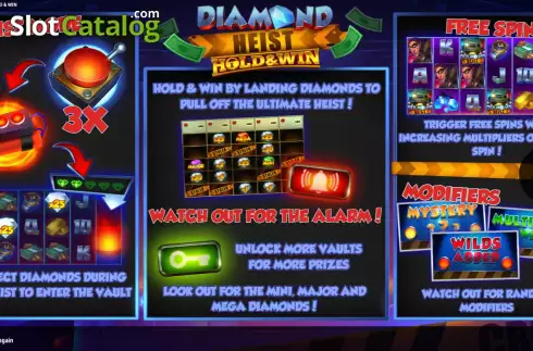 Скрин2. Diamond Heist Hold & Win слот