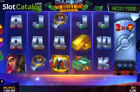 Скрин3. Diamond Heist Hold & Win слот