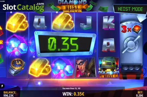 Скрин4. Diamond Heist Hold & Win слот