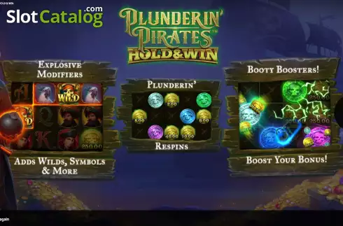 Скрин2. Plunderin Pirates Hold & Win слот