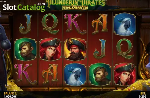 Скрин3. Plunderin Pirates Hold & Win слот