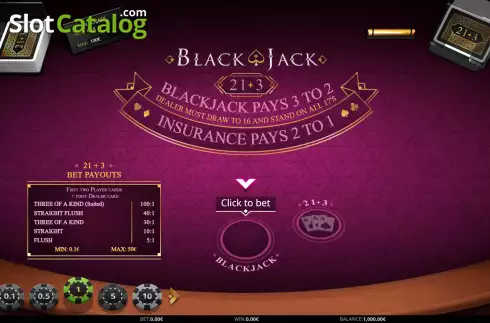 Скрин3. Blackjack 21+3 (iSoftBet) слот