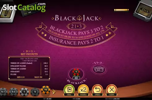 Скрин4. Blackjack 21+3 (iSoftBet) слот