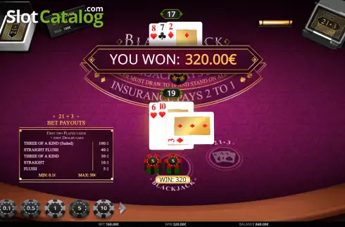 Скрин6. Blackjack 21+3 (iSoftBet) слот