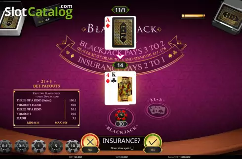 Скрин8. Blackjack 21+3 (iSoftBet) слот