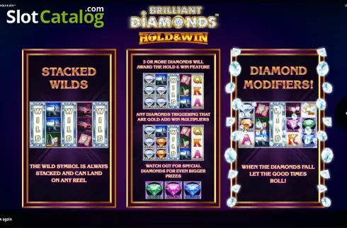 Скрин2. Brilliant Diamonds: Hold & Win слот