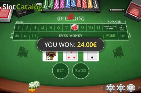 Скрин7. Red Dog (iSoftBet) слот